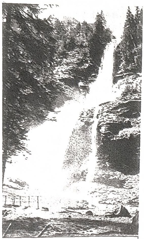« La Cascade du ROUGET, la Reine des Alpes », légende de l'album.
