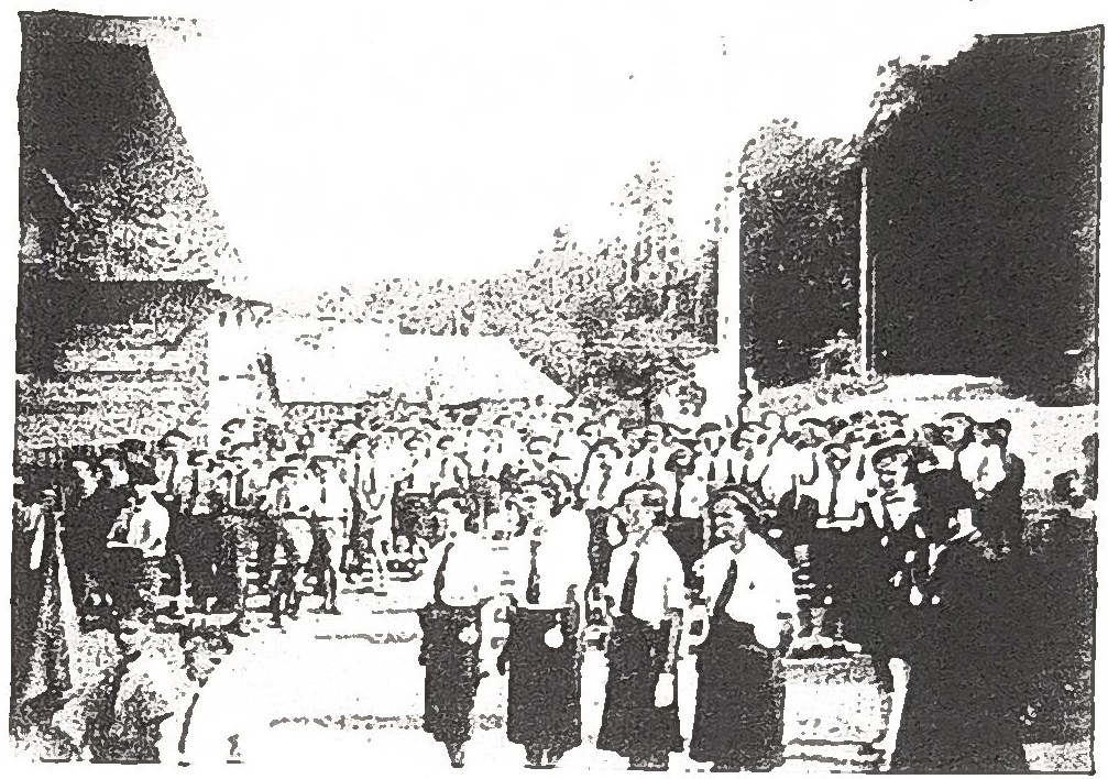 « Les troupes devant le Monument aux Morts (1941) », légende de l'album.