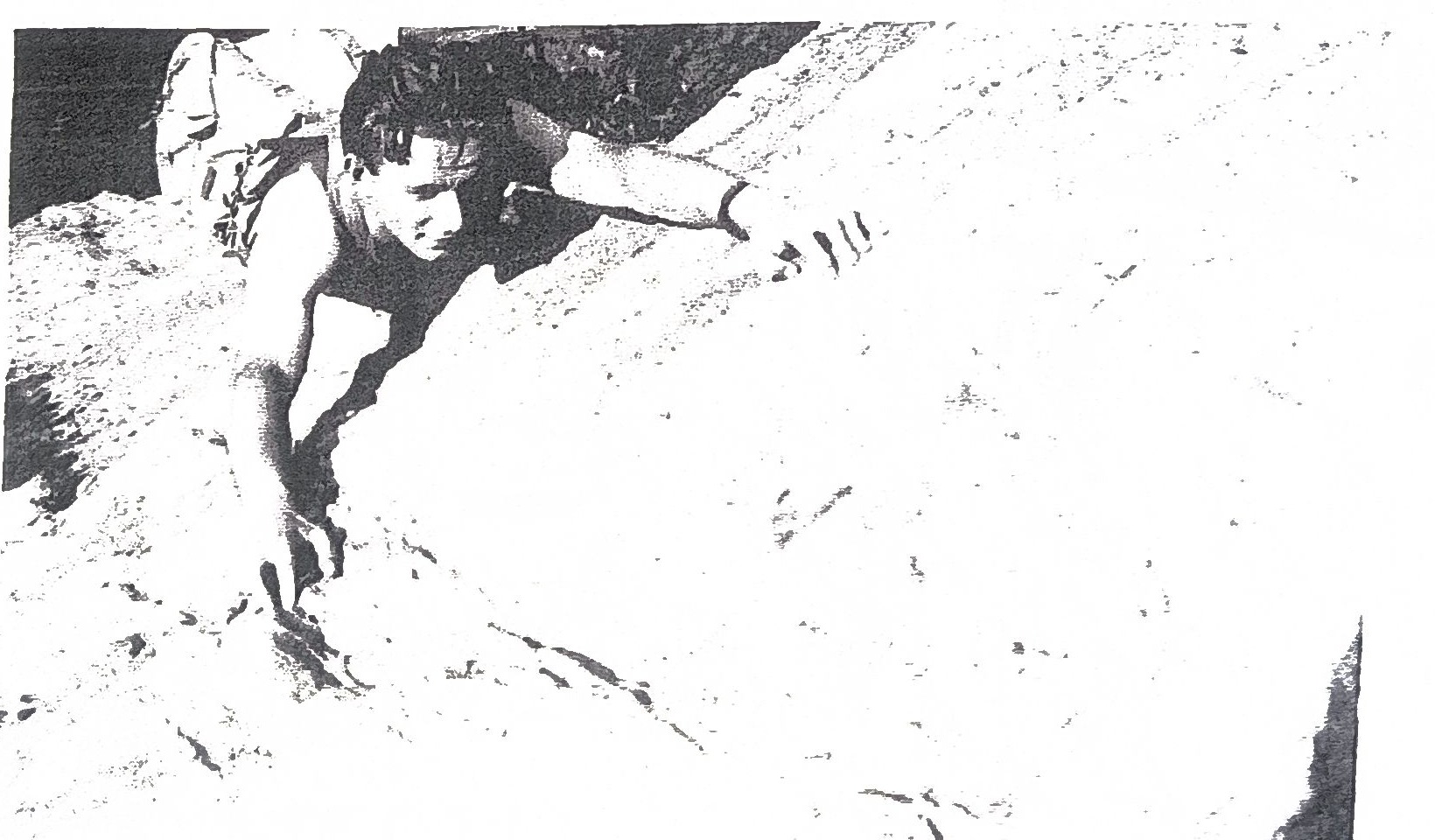 Page 42 de l'album : François-Xavier Vasseur « en plein effort » dans la pente.