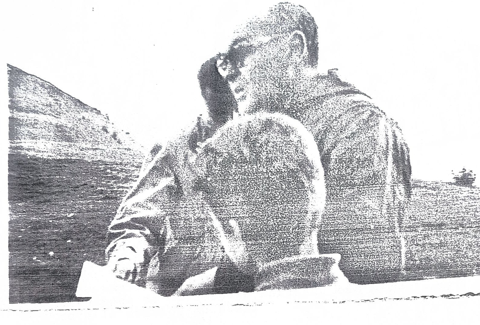 Page 42 de l'album : le Père Cesné essaie de s'orienter à la carte, sans boussole — « il ne s'agit pas d'un lieu familier », note l'album.